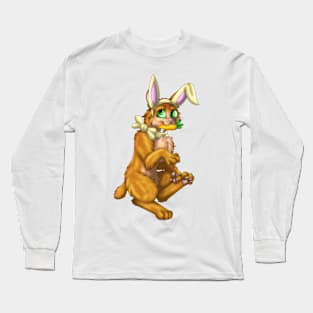 Bobtail BunnyCat: Ginger (Yellow) Long Sleeve T-Shirt